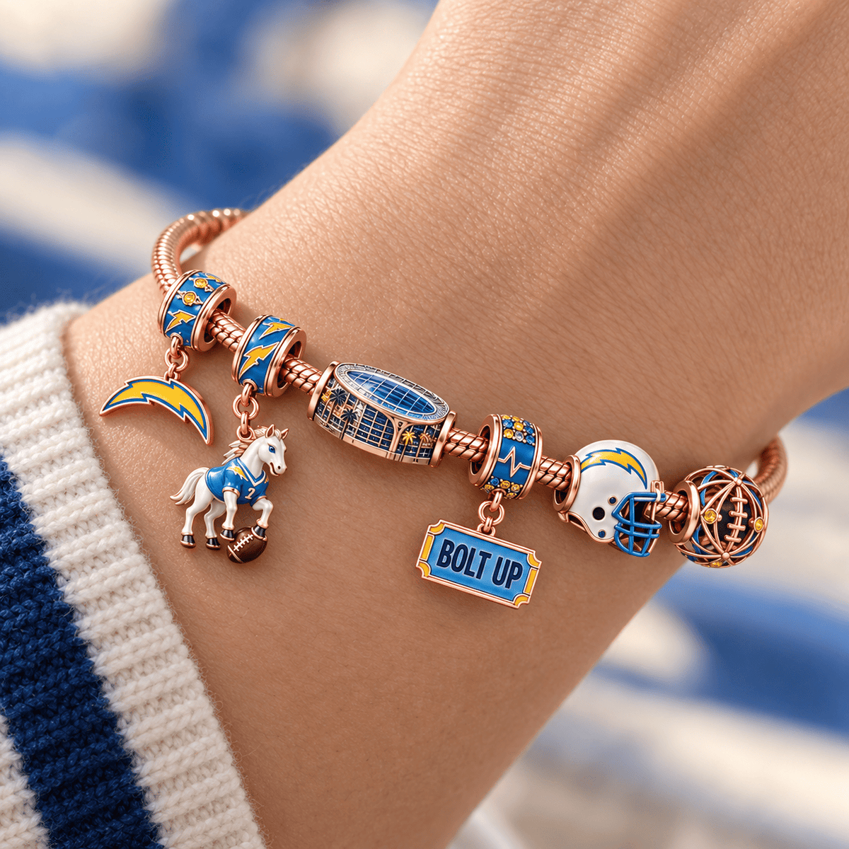 LAC Rose Gold Charm Bracelet Set HQH