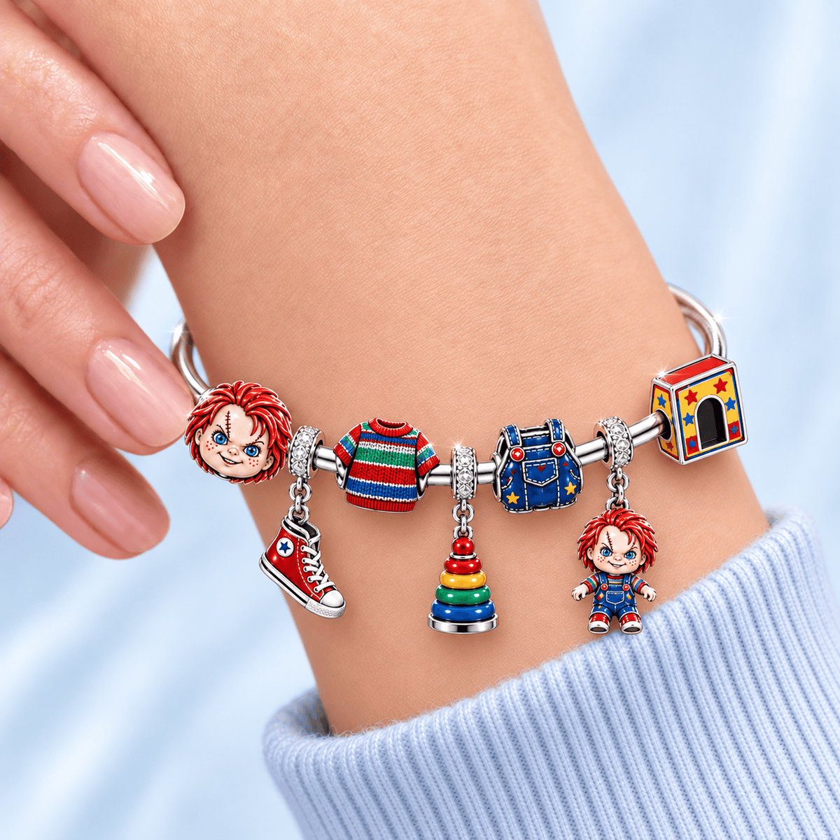 CKY Sliver Charm Bracelet Set TMH