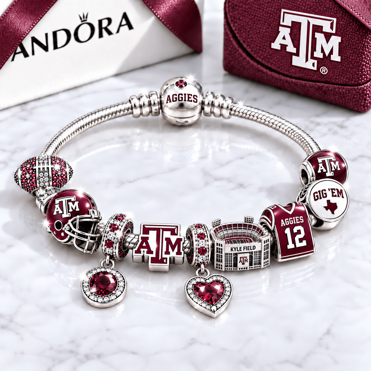 TAMA Silver Charm Bracelet Set BMD