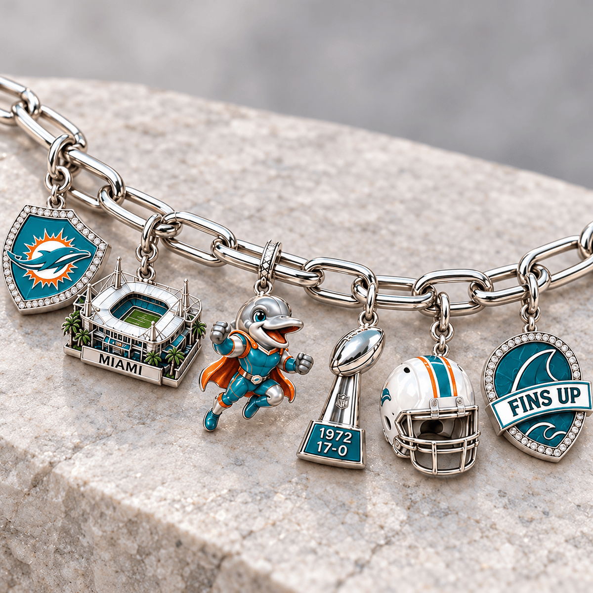 MDP Silver Charm Bracelet Set NTVA