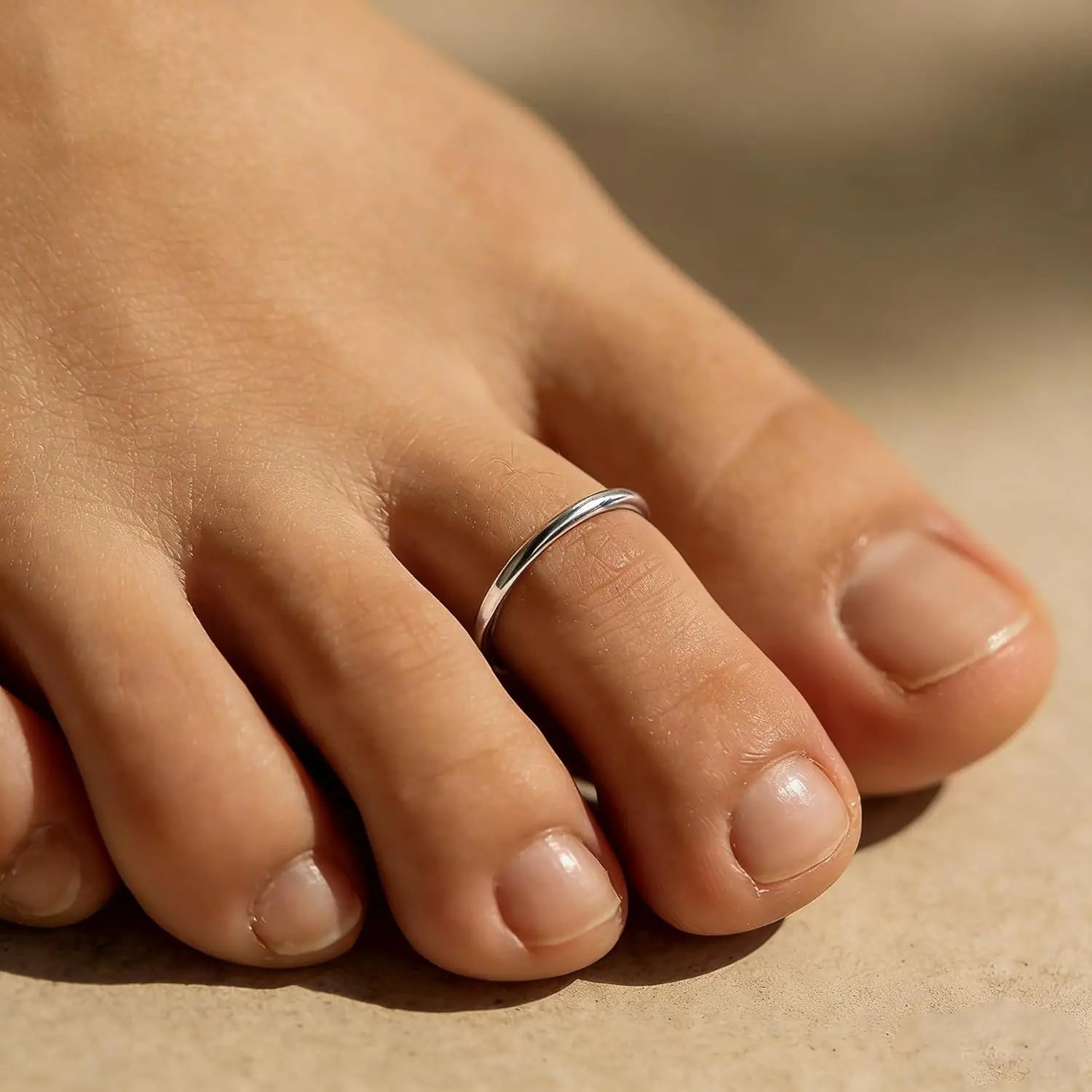14K Gold Filled Toe Rings for Women Non Tarnish Open Toe Rings Adjustable Summer Beach Foot Jewelry