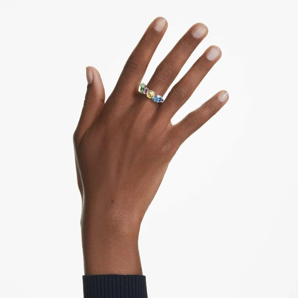 Exquisite and luxurious star-colored zircon ring, a versatile jewelry for daily office wear - perfect as a birthday gift