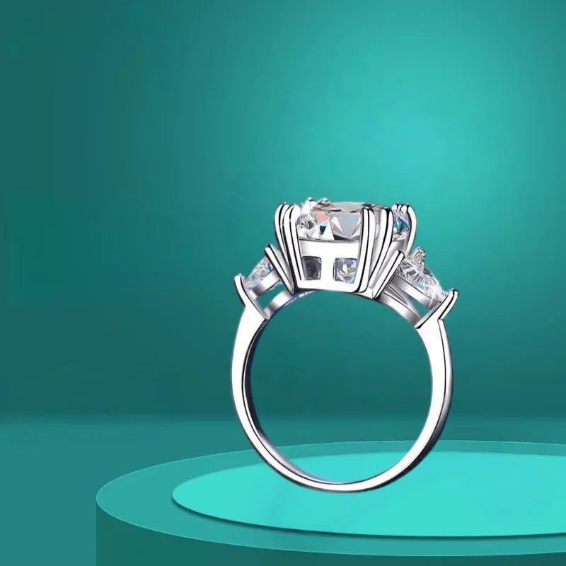 5.0 Carat Moissanite Ring D Color VVS1 925 Sterling Silver Wedding Rings Engagement Jewelry for women Bridal Party Gift