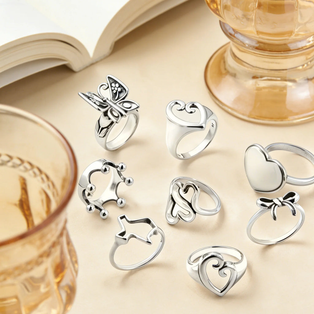 S925 Sterling Silver Valentine's Day ring，Romantic and Cute Gift for Girls,valentine day gifts,kawaii jewelry.