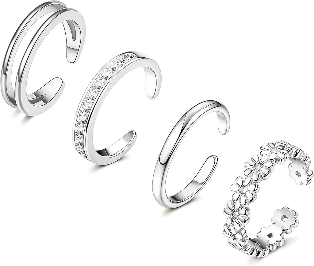 14K Gold Filled Toe Rings for Women Non Tarnish Open Toe Rings Adjustable Summer Beach Foot Jewelry