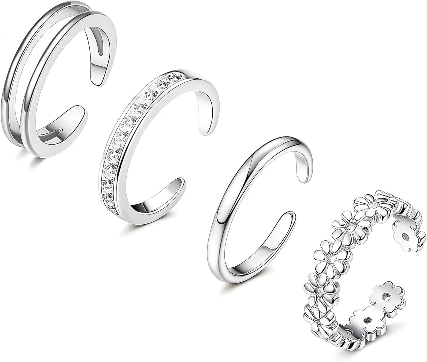 14K Gold Filled Toe Rings for Women Non Tarnish Open Toe Rings Adjustable Summer Beach Foot Jewelry