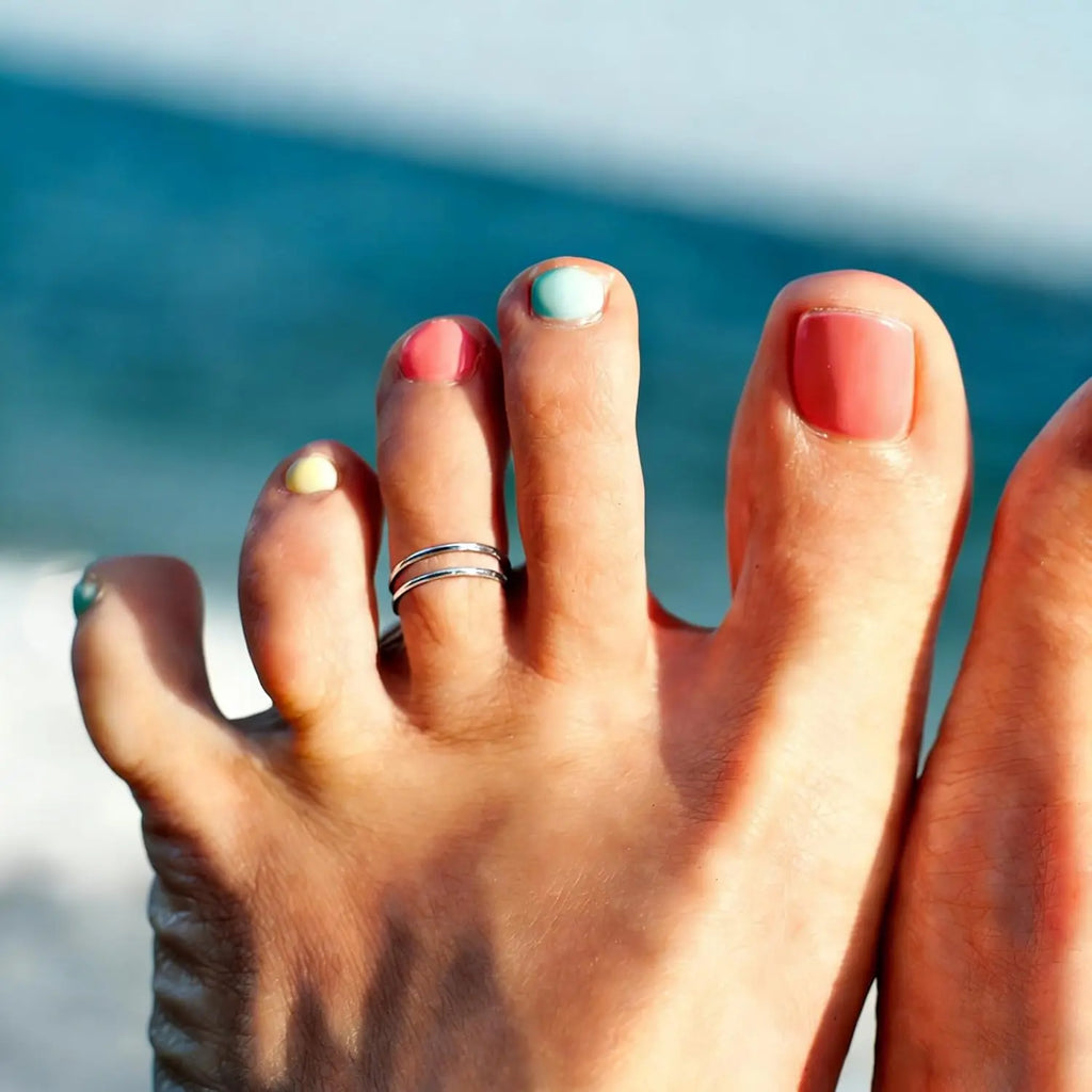 14K Gold Filled Toe Rings for Women Non Tarnish Open Toe Rings Adjustable Summer Beach Foot Jewelry